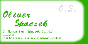 oliver spacsek business card